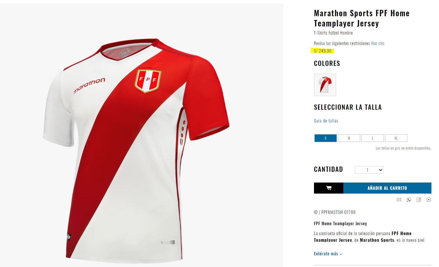 nueva camiseta de la selección peruana 2019