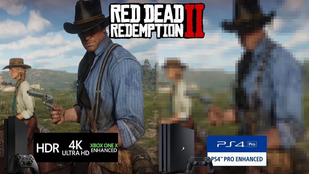   Red Dead Redemption 2 for PS4 Pro against Xbox One X 