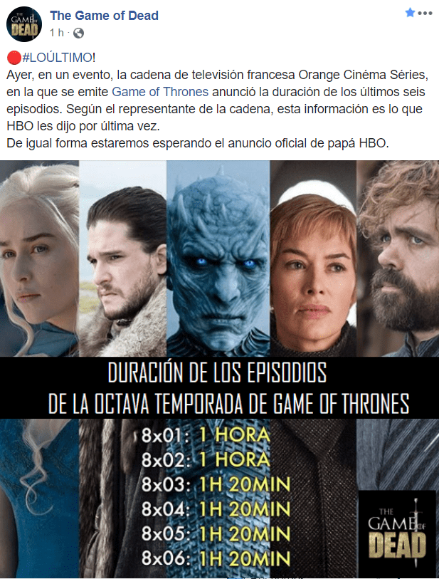 Game of Thrones: capítulos de la temporada 8 decepcionan a 